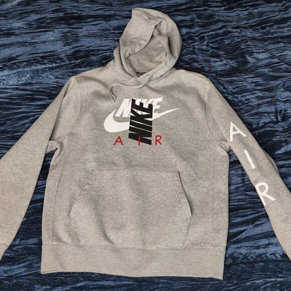 Nike hoodie, size Medium, Grey/white/black red - Picture 1 of 5